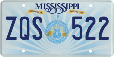 MS license plate ZQS522