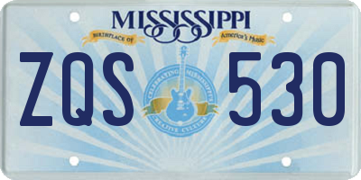 MS license plate ZQS530