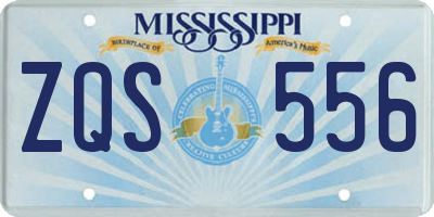 MS license plate ZQS556