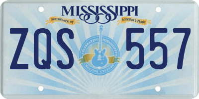 MS license plate ZQS557