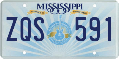 MS license plate ZQS591