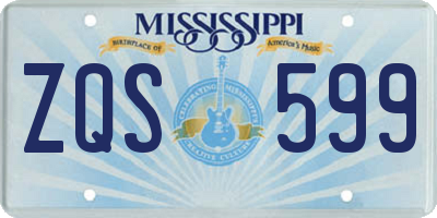 MS license plate ZQS599