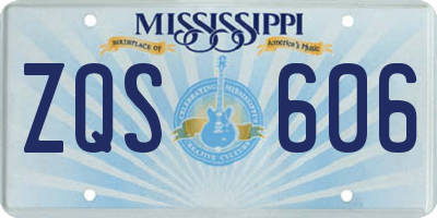MS license plate ZQS606