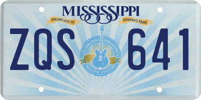 MS license plate ZQS641