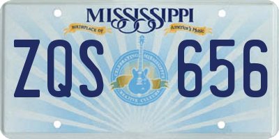 MS license plate ZQS656