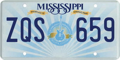 MS license plate ZQS659