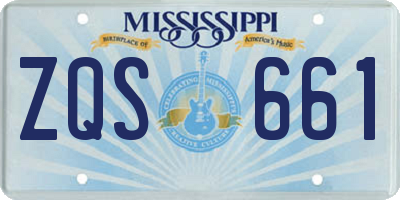 MS license plate ZQS661