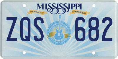 MS license plate ZQS682