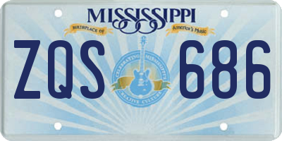 MS license plate ZQS686
