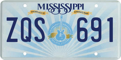 MS license plate ZQS691