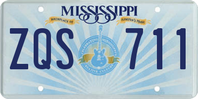 MS license plate ZQS711