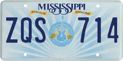 MS license plate ZQS714