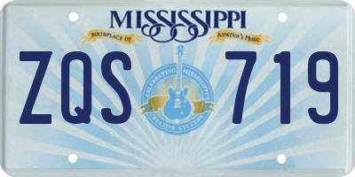 MS license plate ZQS719