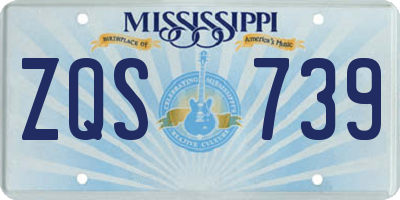 MS license plate ZQS739