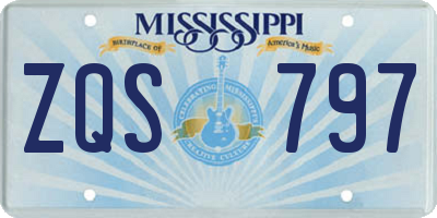 MS license plate ZQS797
