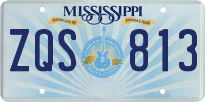 MS license plate ZQS813