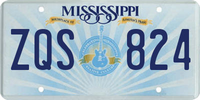 MS license plate ZQS824