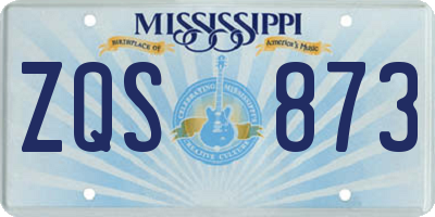 MS license plate ZQS873