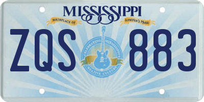 MS license plate ZQS883