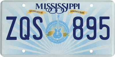 MS license plate ZQS895