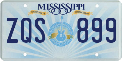 MS license plate ZQS899