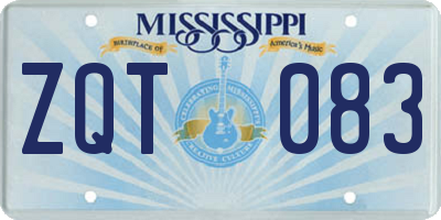 MS license plate ZQT083