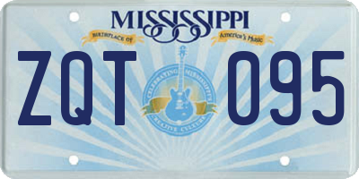 MS license plate ZQT095