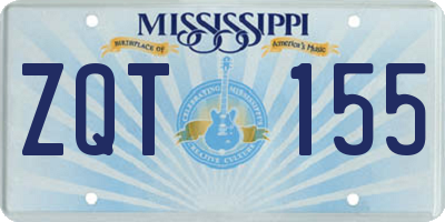 MS license plate ZQT155