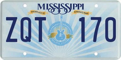MS license plate ZQT170
