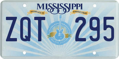 MS license plate ZQT295