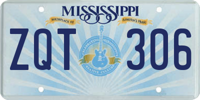 MS license plate ZQT306