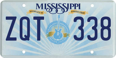 MS license plate ZQT338