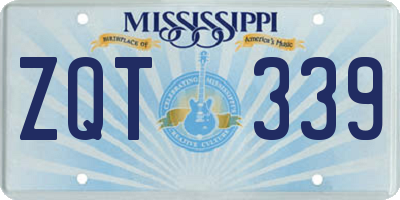 MS license plate ZQT339