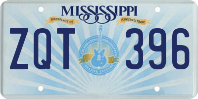 MS license plate ZQT396