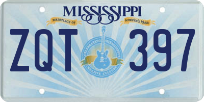 MS license plate ZQT397