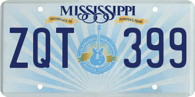 MS license plate ZQT399
