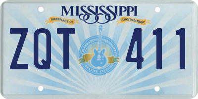 MS license plate ZQT411