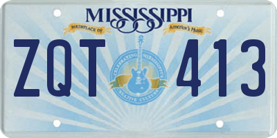 MS license plate ZQT413
