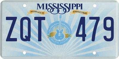 MS license plate ZQT479