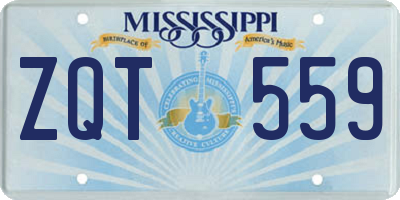 MS license plate ZQT559