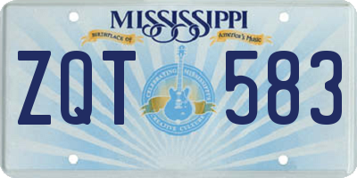 MS license plate ZQT583