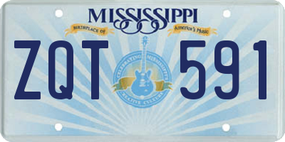 MS license plate ZQT591