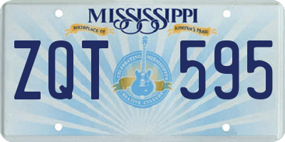 MS license plate ZQT595