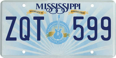 MS license plate ZQT599
