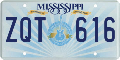 MS license plate ZQT616