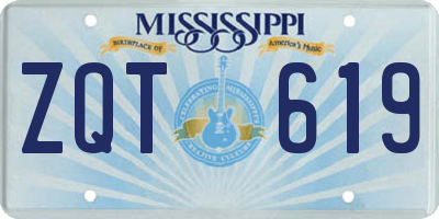 MS license plate ZQT619