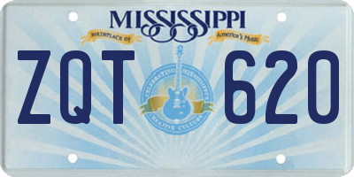 MS license plate ZQT620