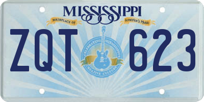 MS license plate ZQT623