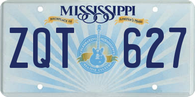 MS license plate ZQT627