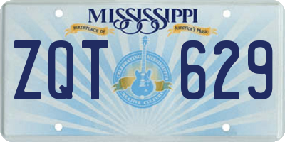 MS license plate ZQT629